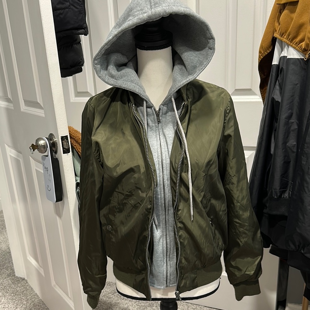 Olive Green Men's Bomber Jacket